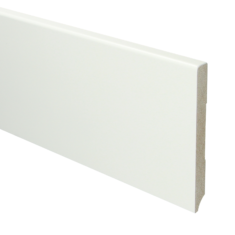 MDF Moderne plint 120 mm hoog x 12 mm RAL 9016