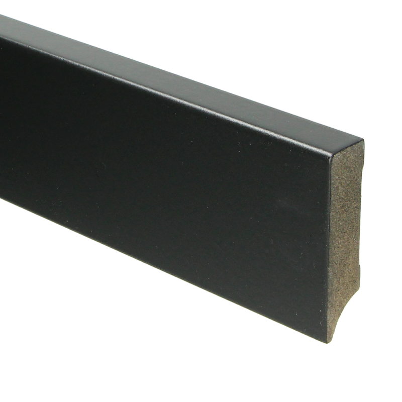 MDF Moderne plint 70 mm hoog x 18 mm dik  RAL 9005